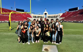 Nuestros estudiantes de Comunicación visitaron el Memorial Coliseum de Los Ángeles