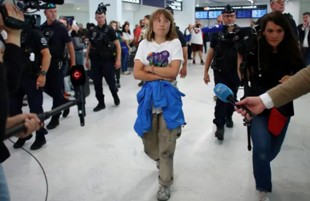 Imagen de internet que muestra a la activista Greta Thunberg
