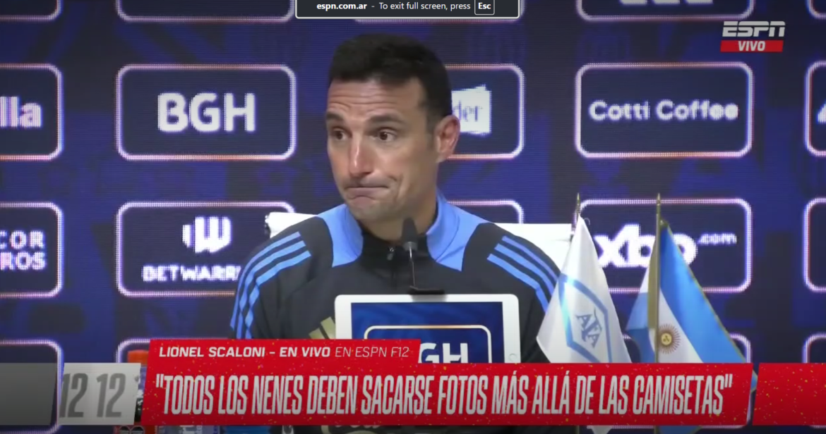 Scaloni opina sobre la foto a infantiles de Newell’s
