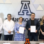 De izquierda a derecha: Mtro. José Alberto Guerrero Silva, Dr. Carlos Pérez Várguez, Dra. Marisol Tello Rodríguez, Dr. Roberto Gondo Macedo, Mtra. Regina Otero Roche. Foto de Daniela Acosta Pérez